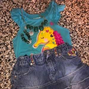 Sea horse toddler outfit with accessories